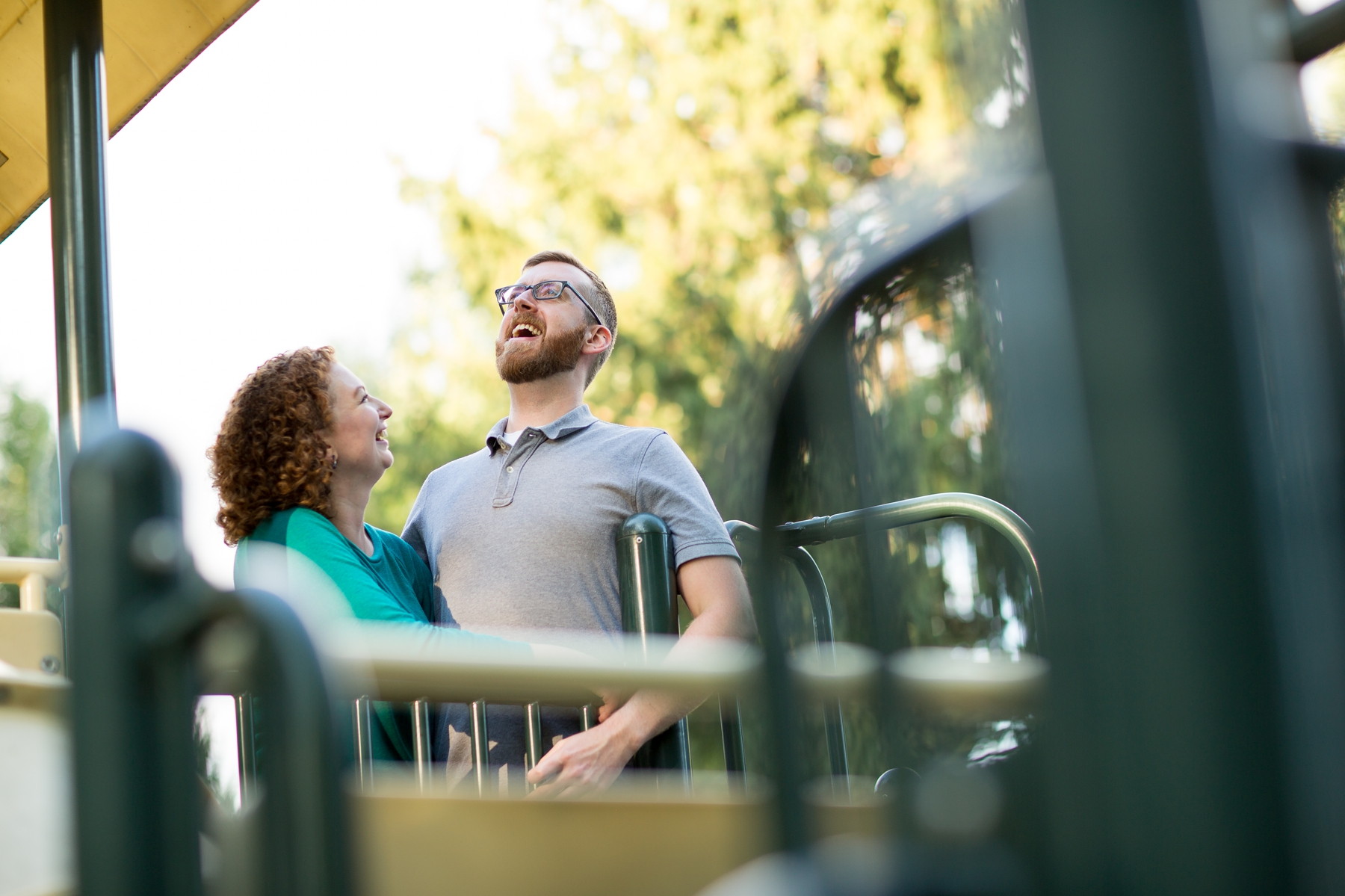 fun engagement photos at Fort Hunter